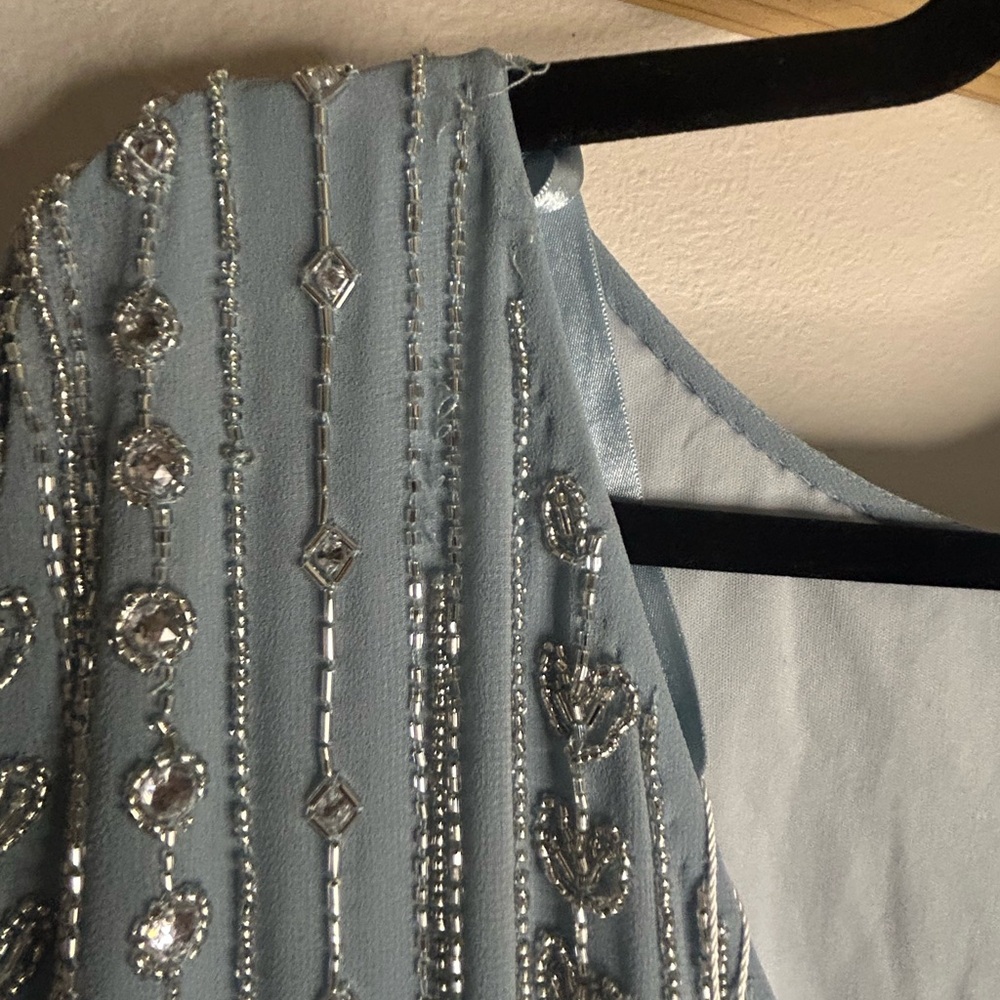 Mac Duggal Light Blue Beaded Elegant Formal Dress - Picture 12 of 16